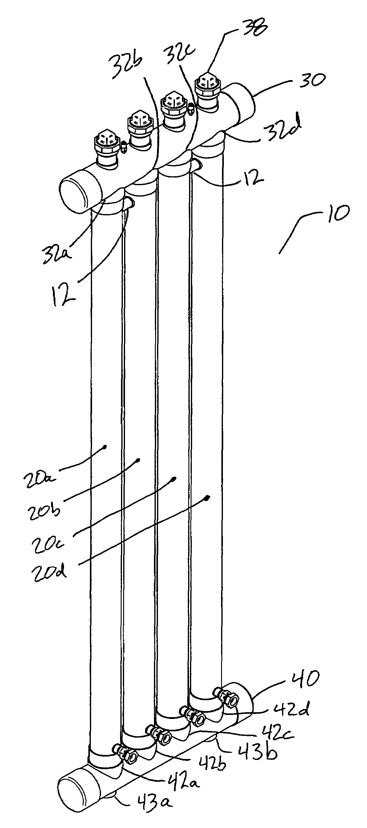 Multi-pass parallel-tube heat exchanger