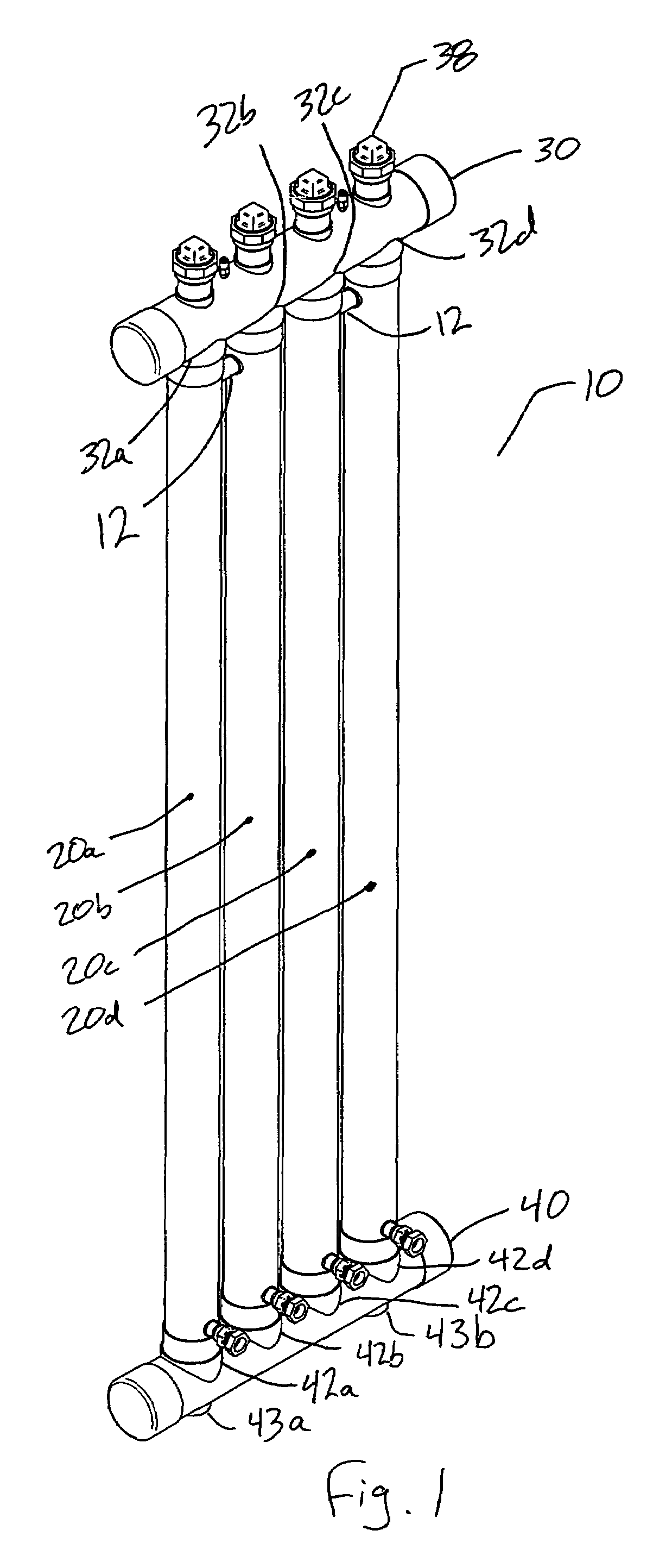 Multi-pass parallel-tube heat exchanger