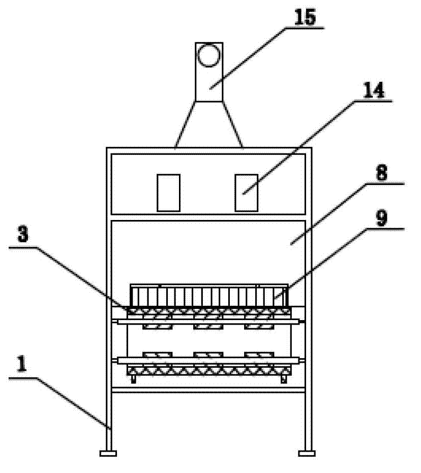 Tunnel type microwave equipment suitable for sterilizing powdery material