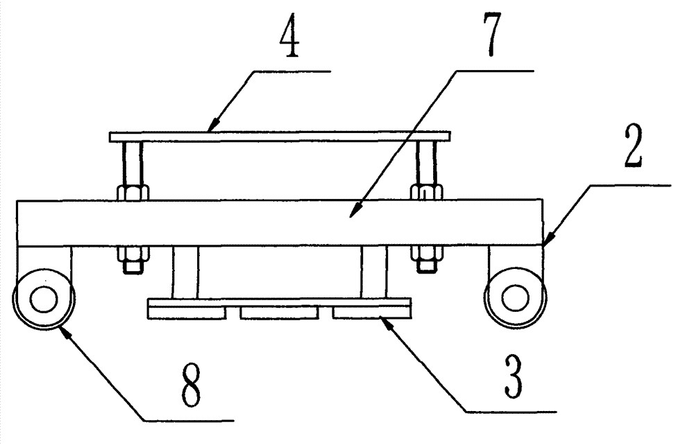Permanent magnet guide device for semi-automatic welding trolley