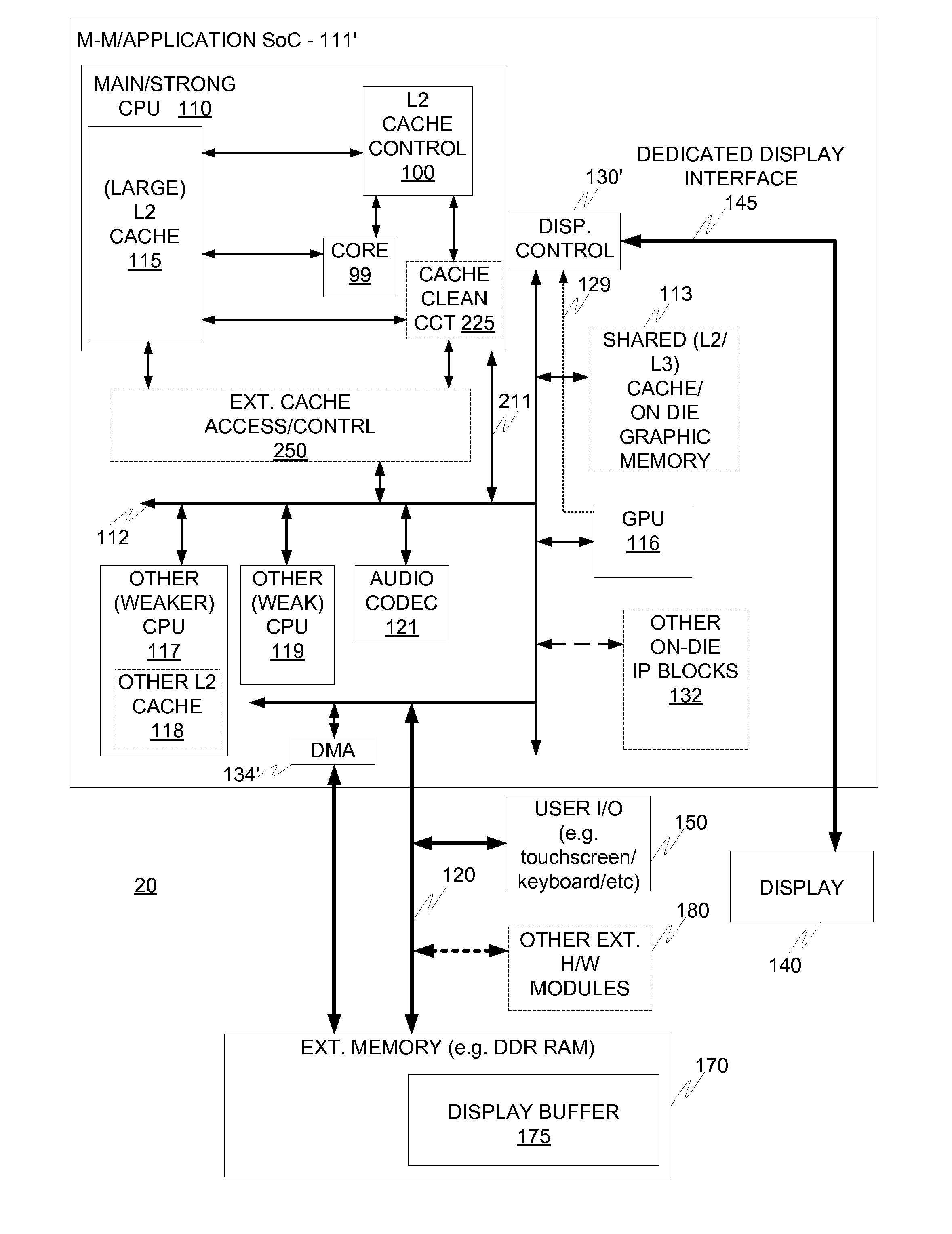 A method and apparatus for using a CPU cache memory for non-CPU related tasks