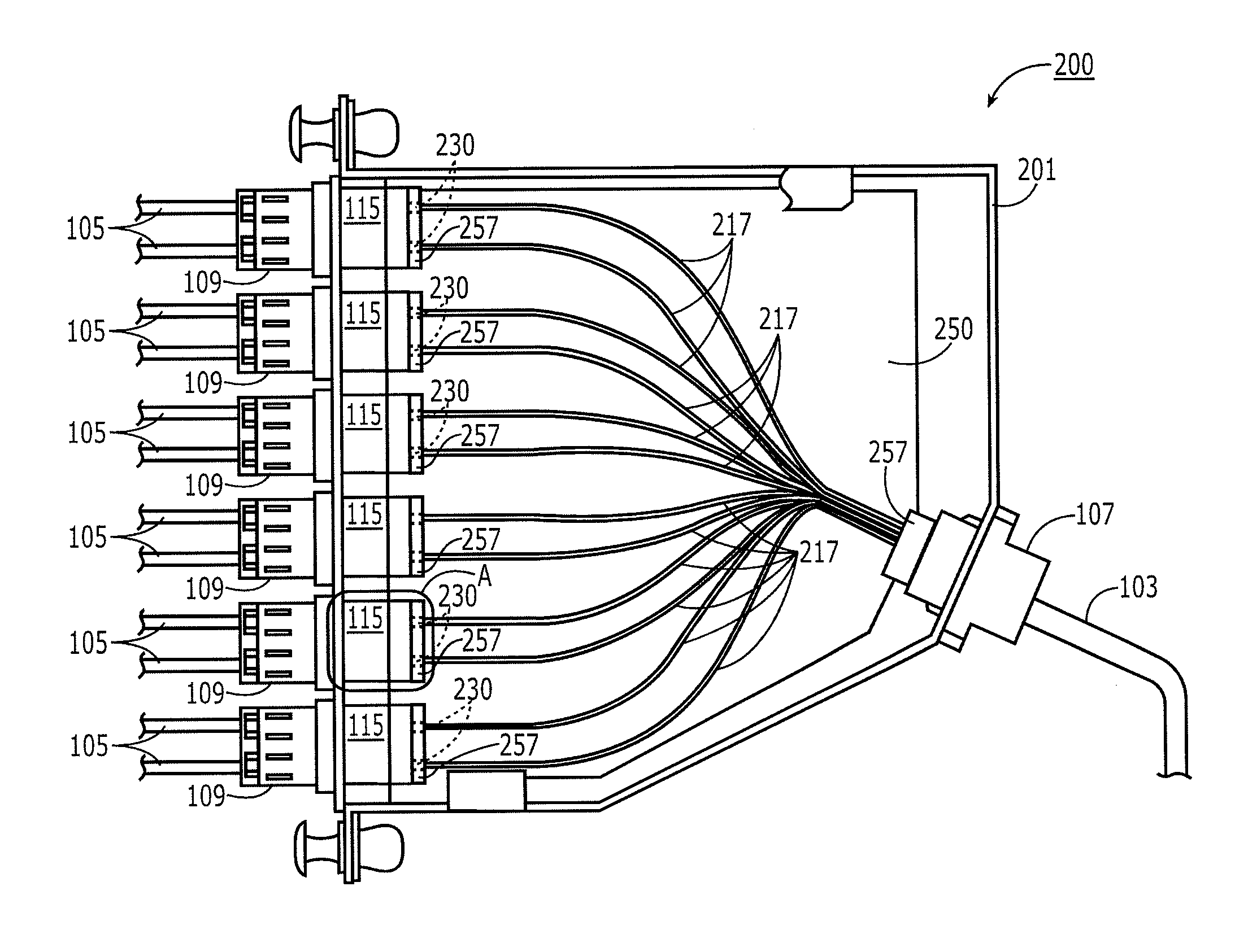 Flexible lensed optical interconnect device for signal distribution
