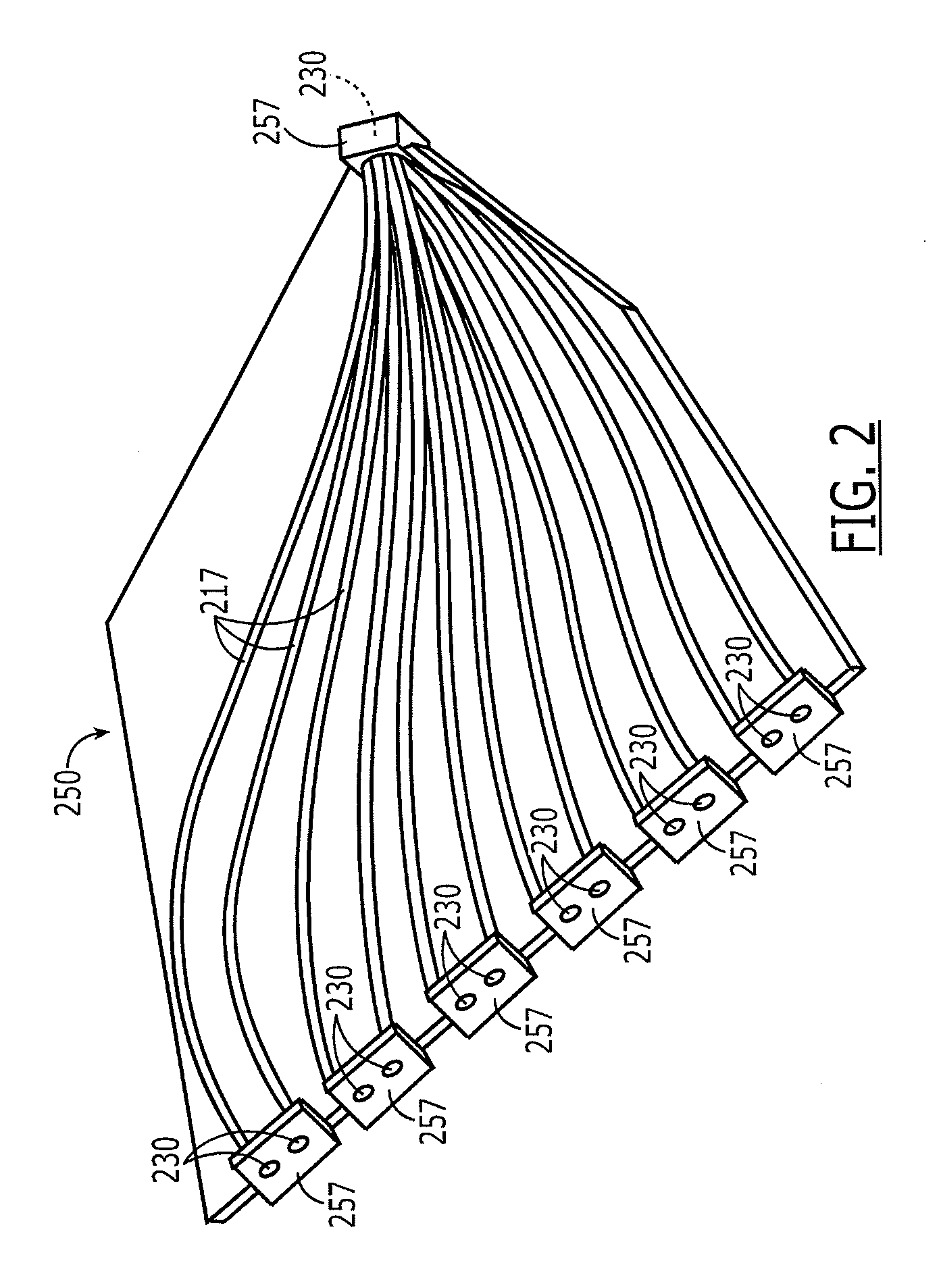 Flexible lensed optical interconnect device for signal distribution