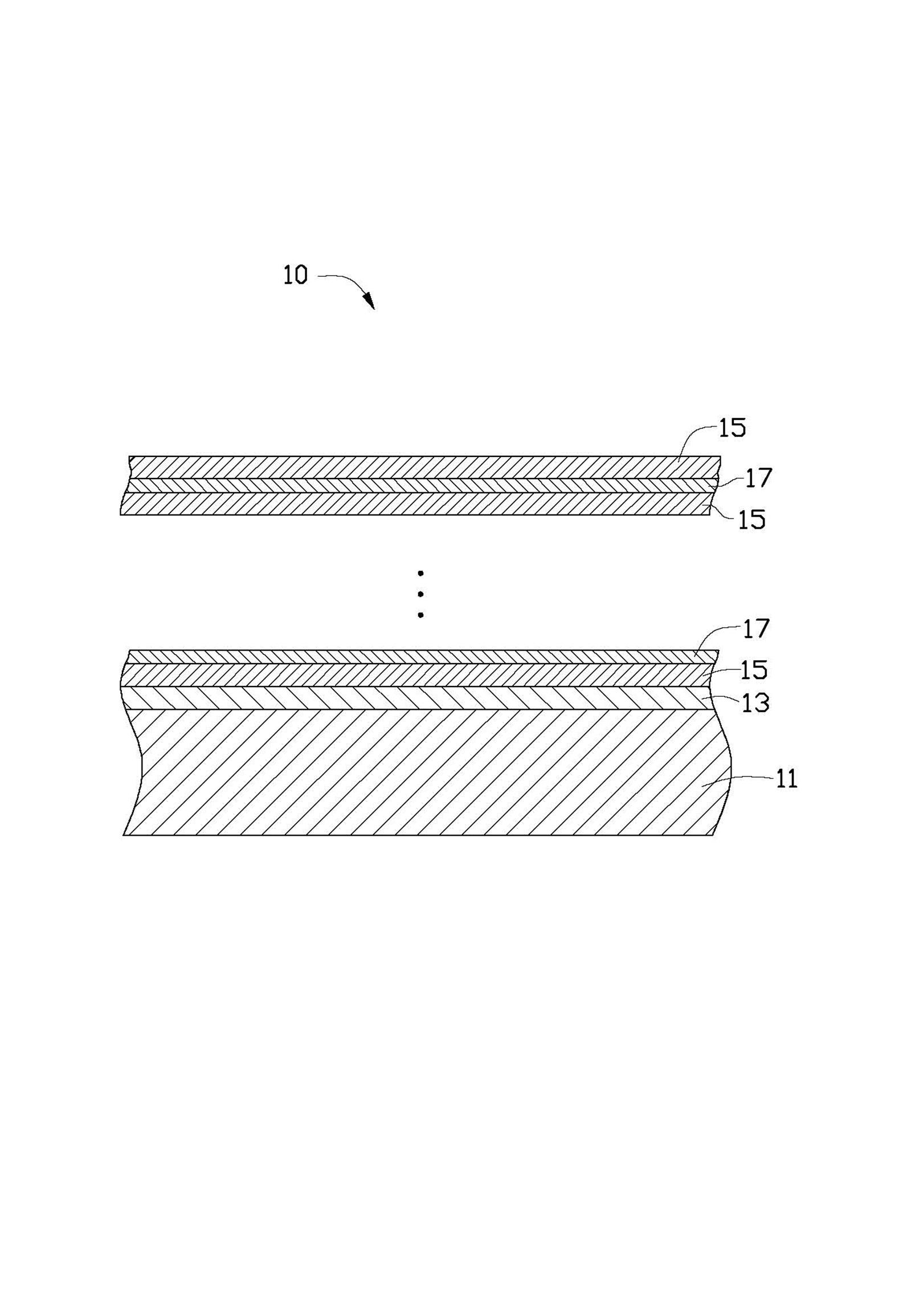 Antibacterial film-coated member and the preparation method thereof