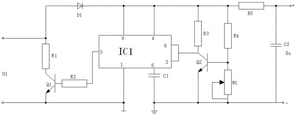 Electronic switch power supply with front-and-back isolated arrangement