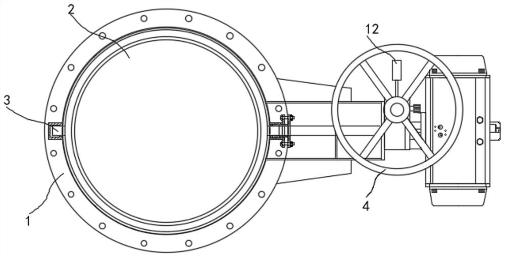 Baffle air door with stable inclination angle