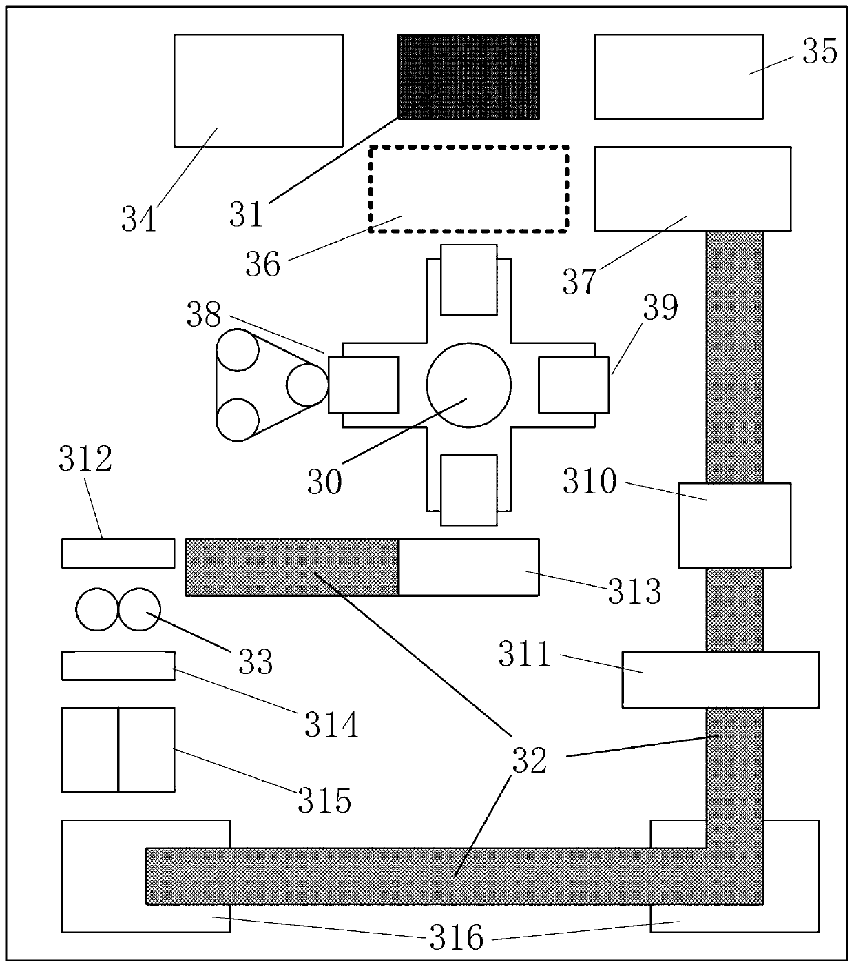 Laser peeling and film sticking integrated device