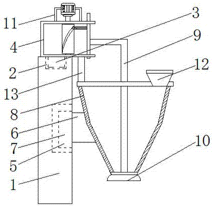 Feeding device for cattle and sheep breeding