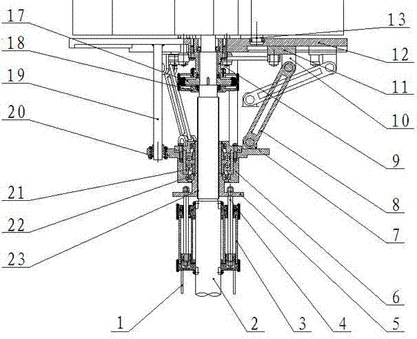 Vertical axis wind wheel connecting rod combination variable pitch wind power generation device