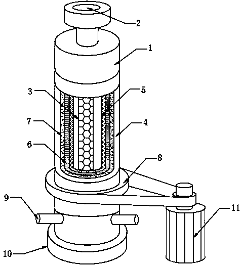 Membrane module device for sewage treatment