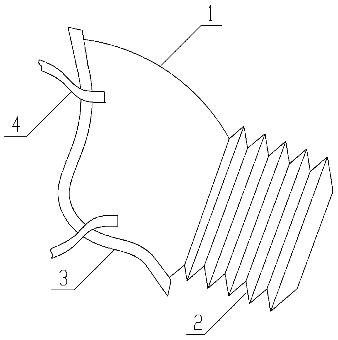 Medical mask with variable filtering area