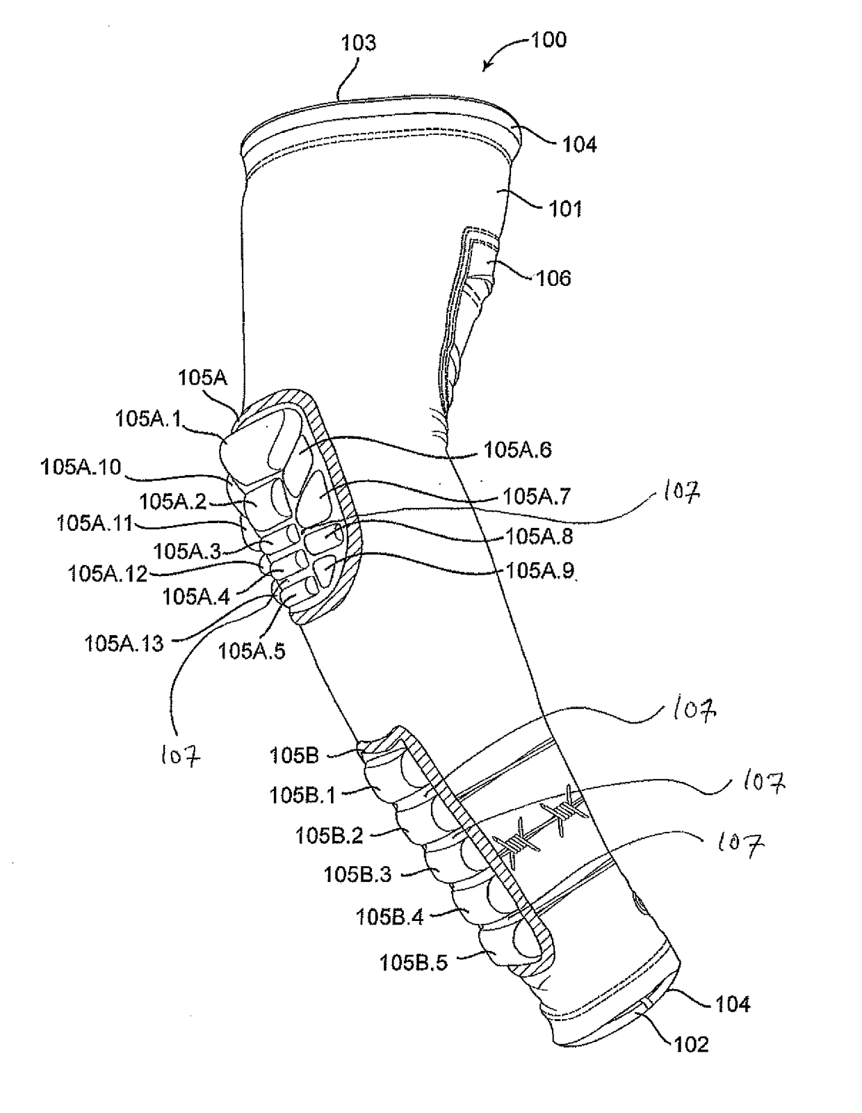 Padded limb compression sleeve