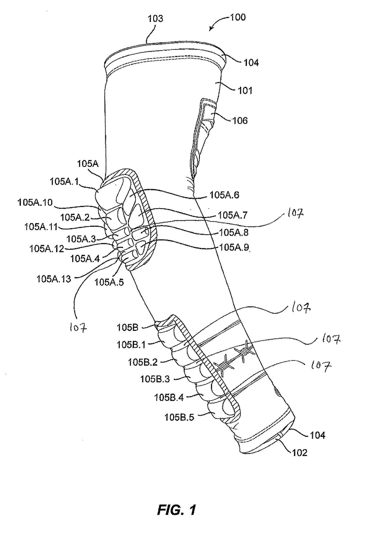 Padded limb compression sleeve