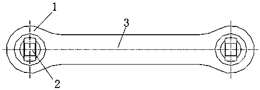 Light-weight method of elastic connecting rod with rubber metal ball hinge