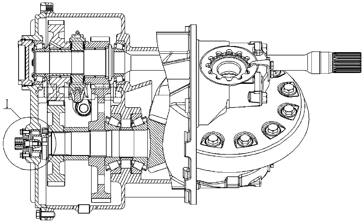 Speedometer sensor mounting assembly used for motor-driven double-speed axle