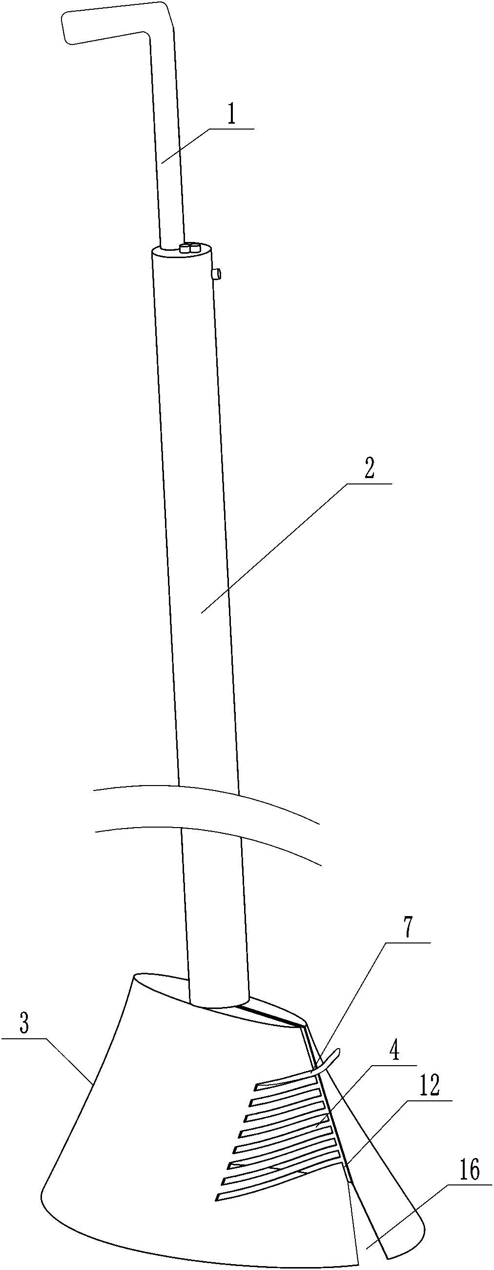 Garbage pick-up device with LED lamps