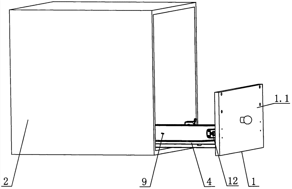 Drawer-sliding rail backstepping control device