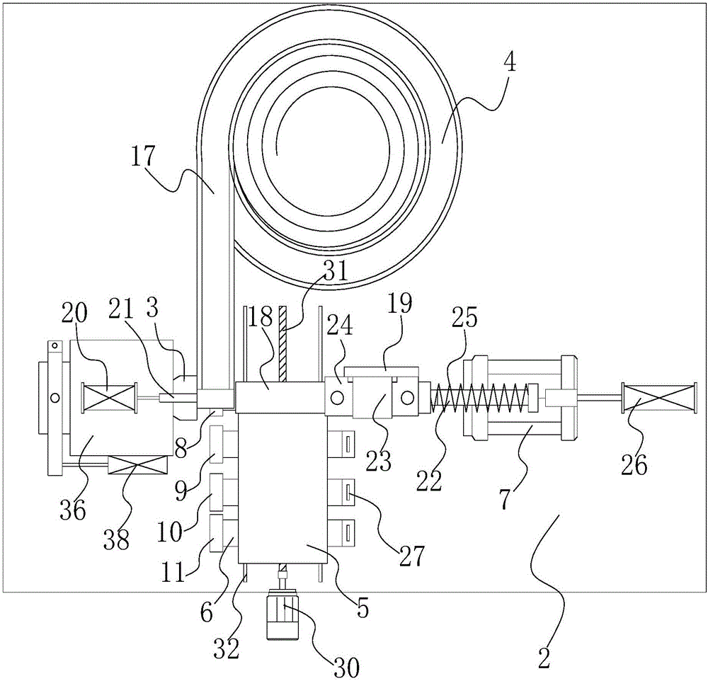 Continuous machining device for necking and flaring connecting parts of automotive air conditioner metal fittings