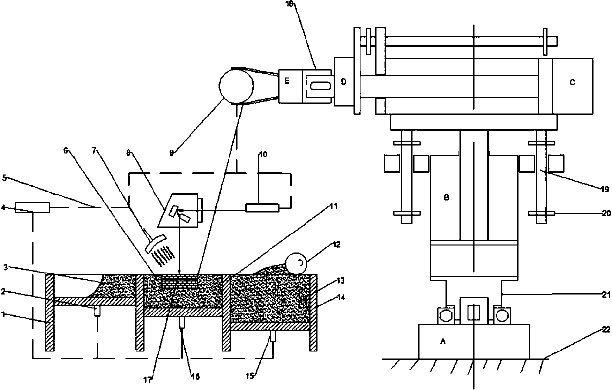 Metal additive manufacturing device and method based on high-speed shot peening