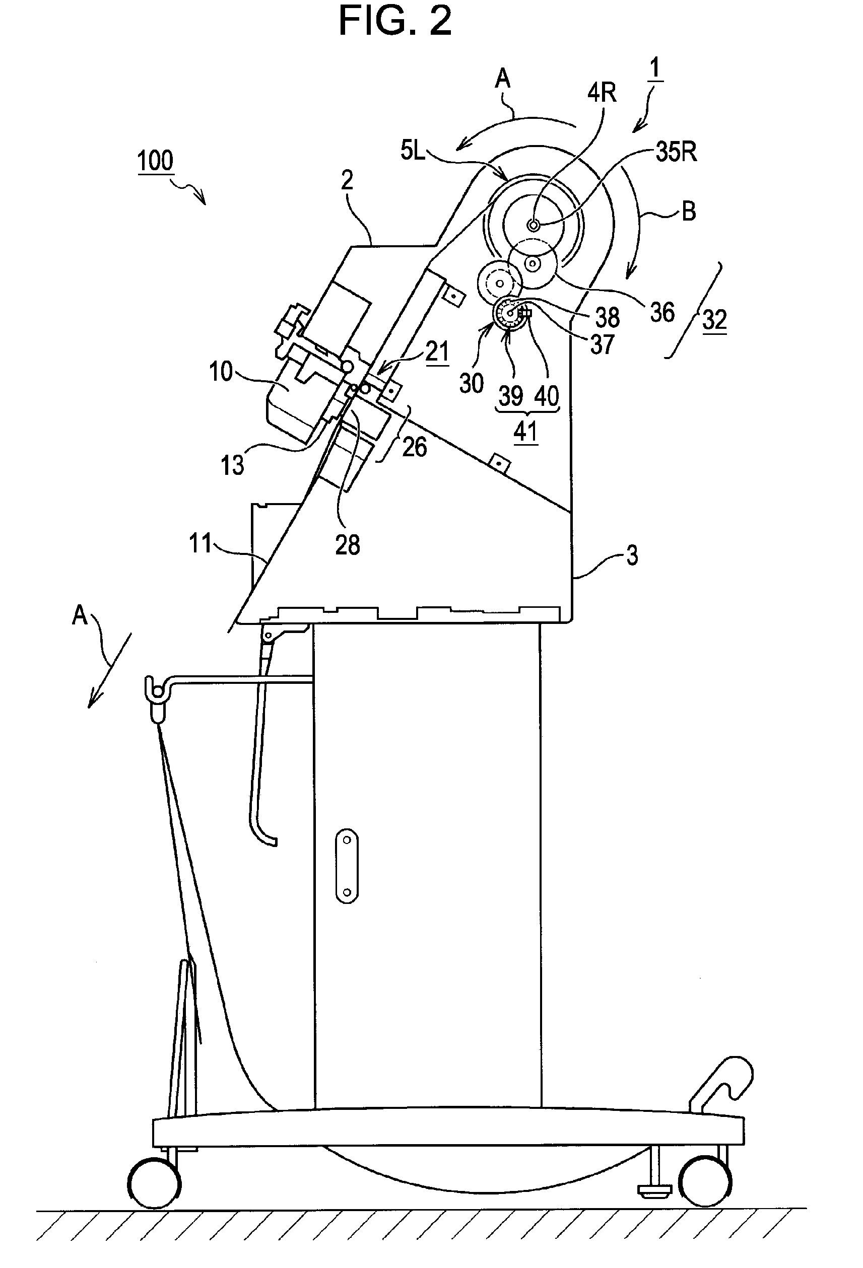 Roll recording material transport device and recording apparatus