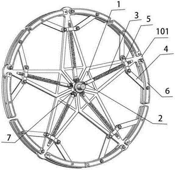 A polygonal wheel for ground robots