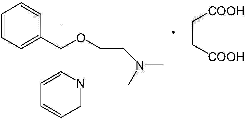 Preparation method of doxylamine succinate impurity C
