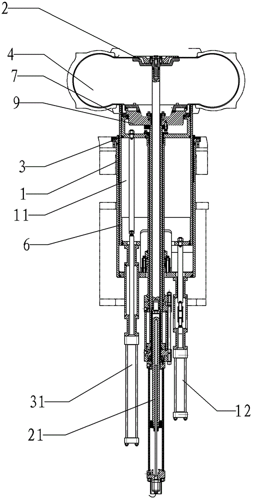 Capsule operating mechanism of tyre vulcanizer