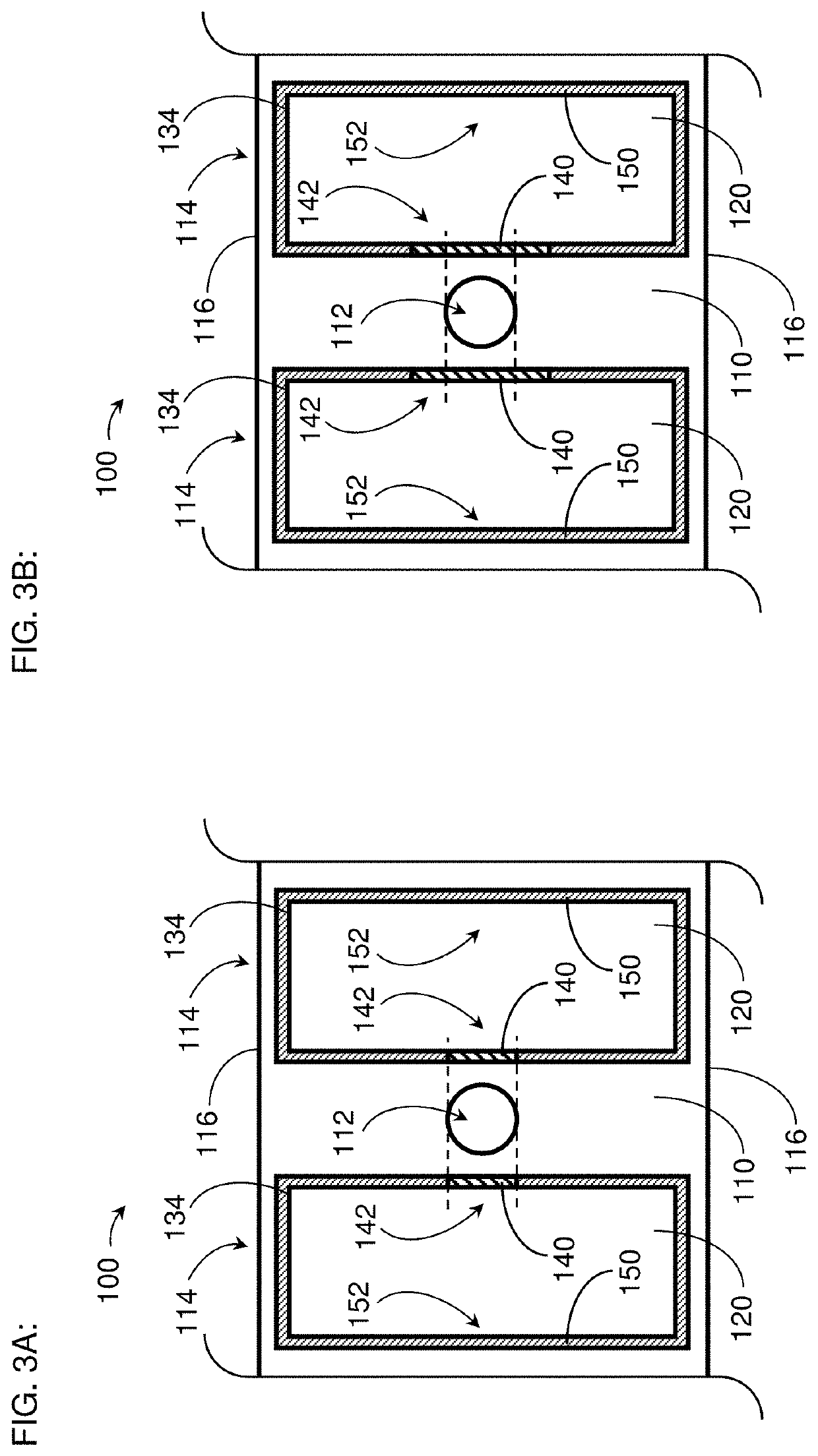 Thermoelectric device having a plurality of sealing materials