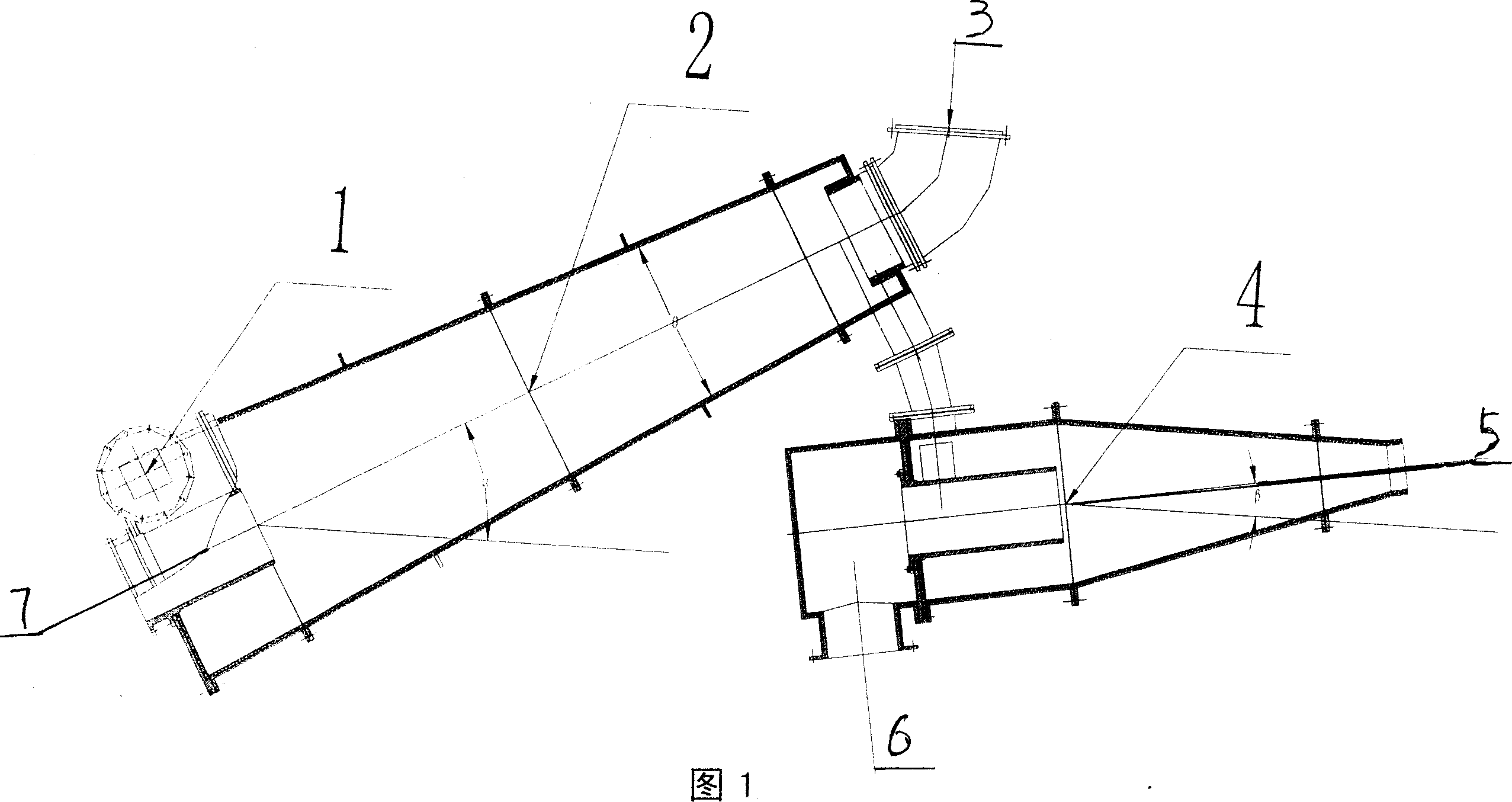 Conical pressureless fed three-product dense-medium cyclone