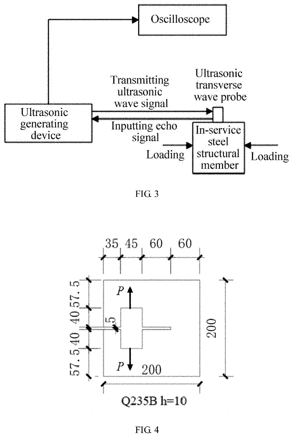 Method for determining plane stresses on in-service steel structure member based on phase spectrum of ultrasonic transverse wave