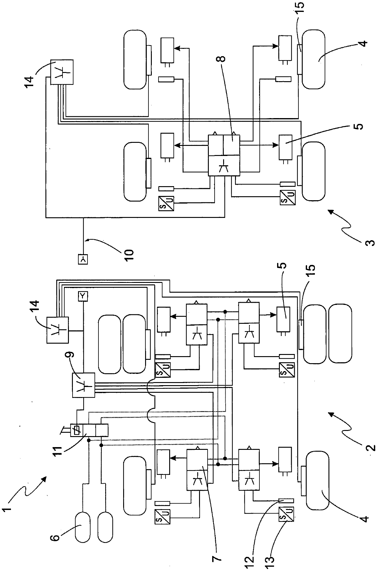 Method for stabilizing driving characteristic of vehicle combination and driving dynamic adjustment device