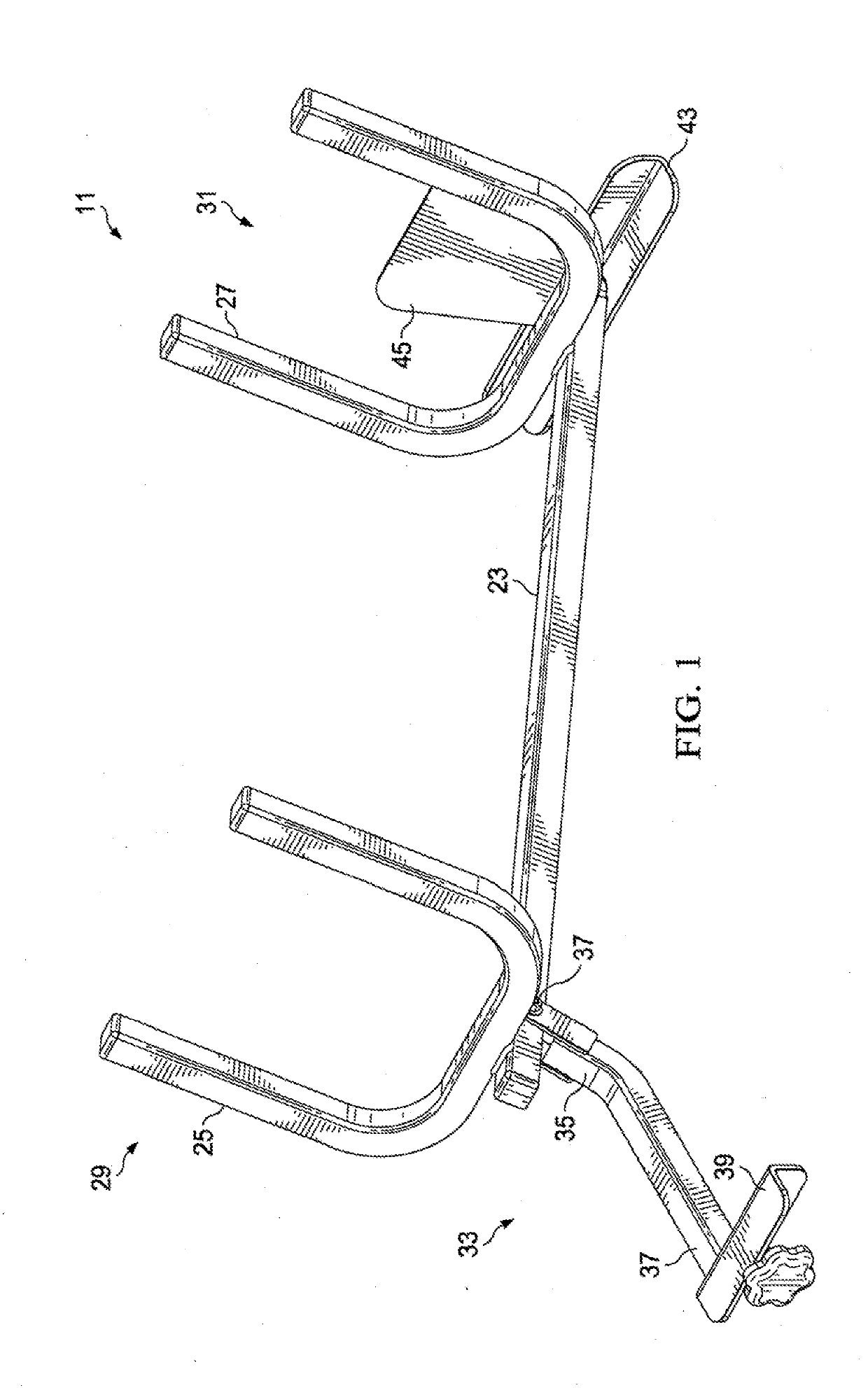 Accessory Rack for a Golf Cart