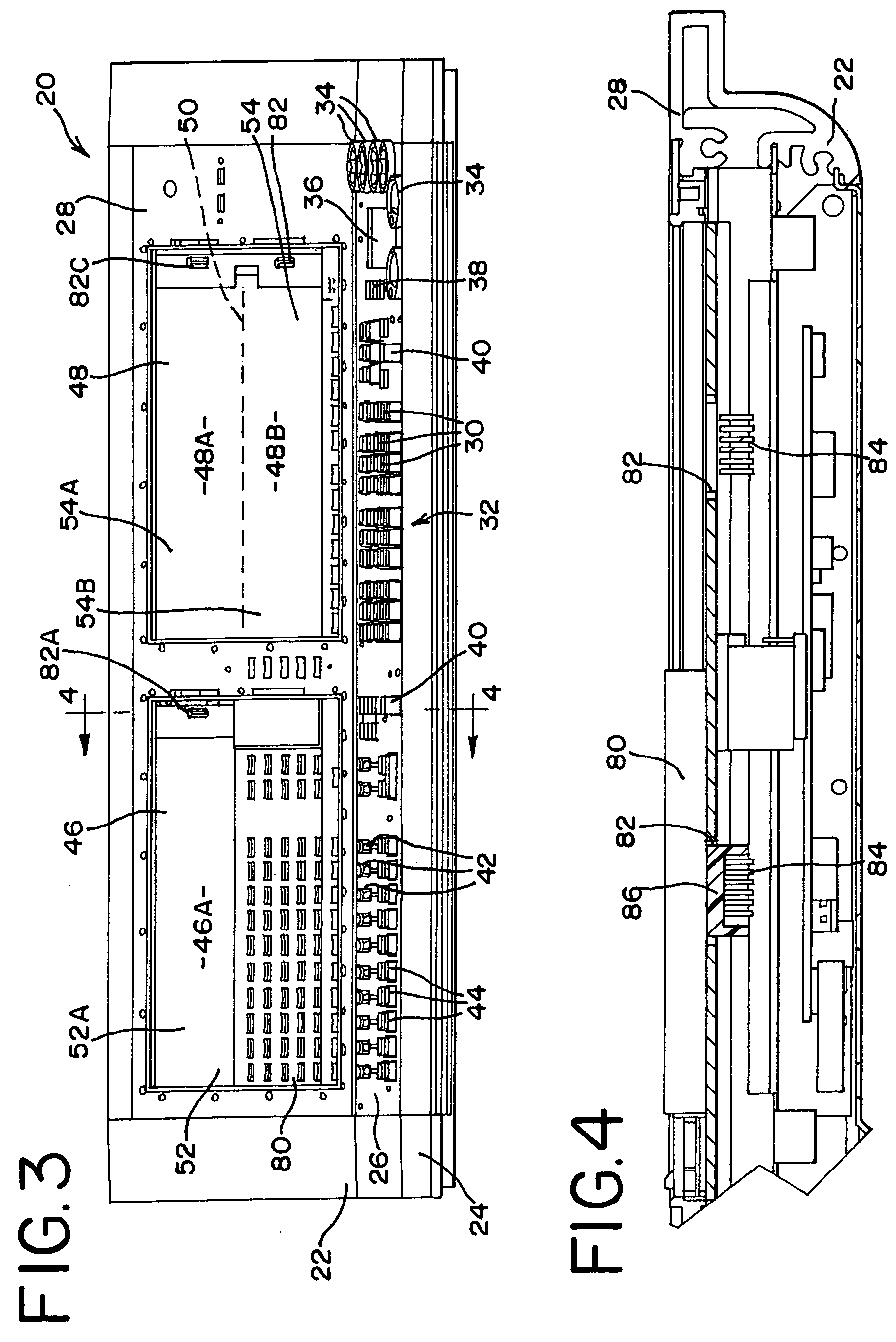 Segmented touch screen console with module docking