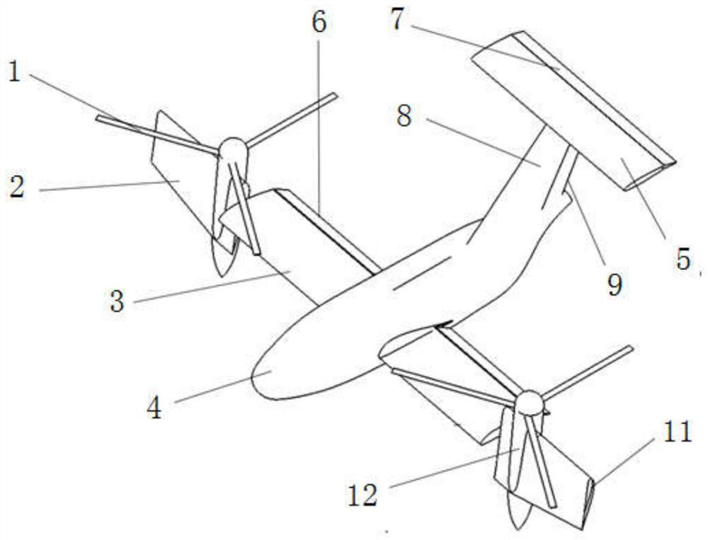 Medium-sized tilt rotor unmanned aerial vehicle