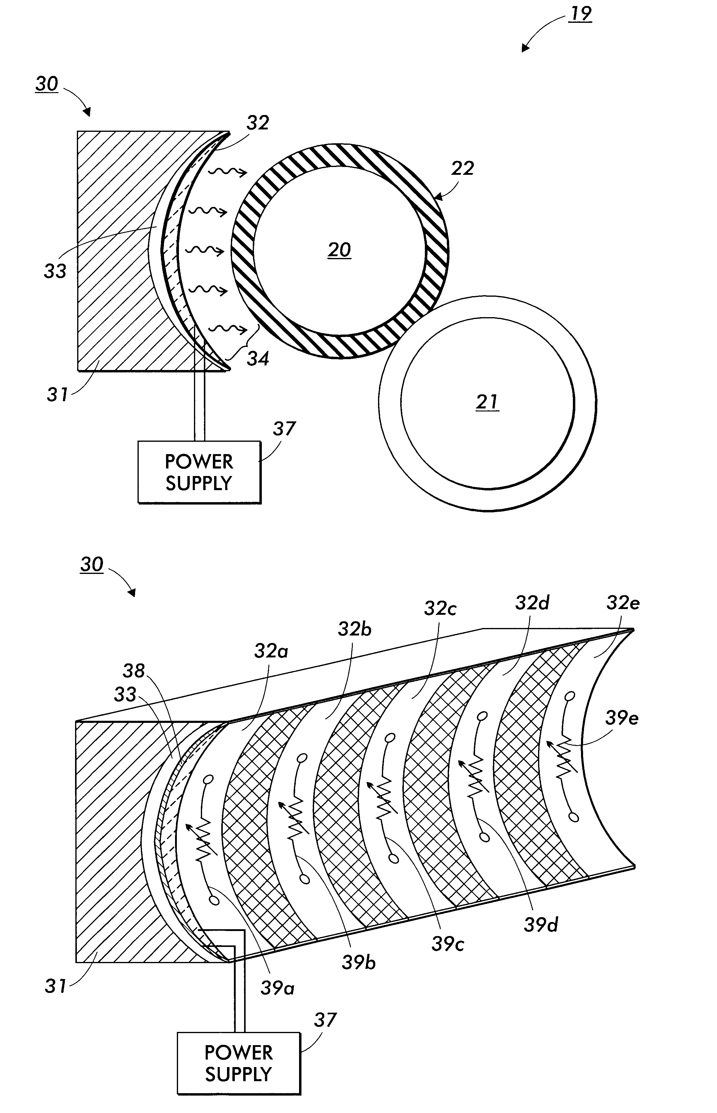 External radiant heater for fuser members and method of making same