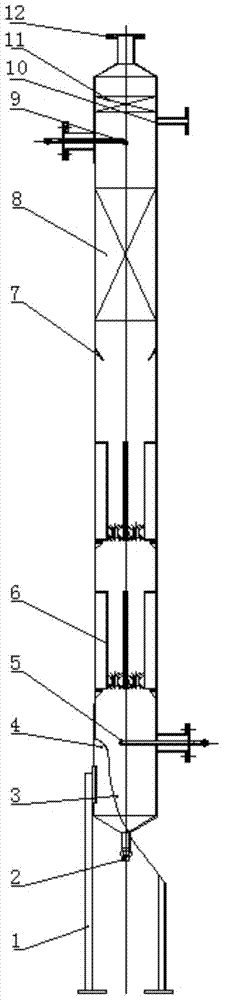 Filling material cyclone composite stripping tower and application thereof