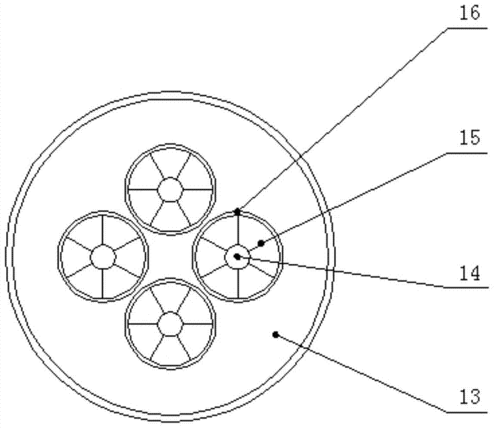 Filling material cyclone composite stripping tower and application thereof