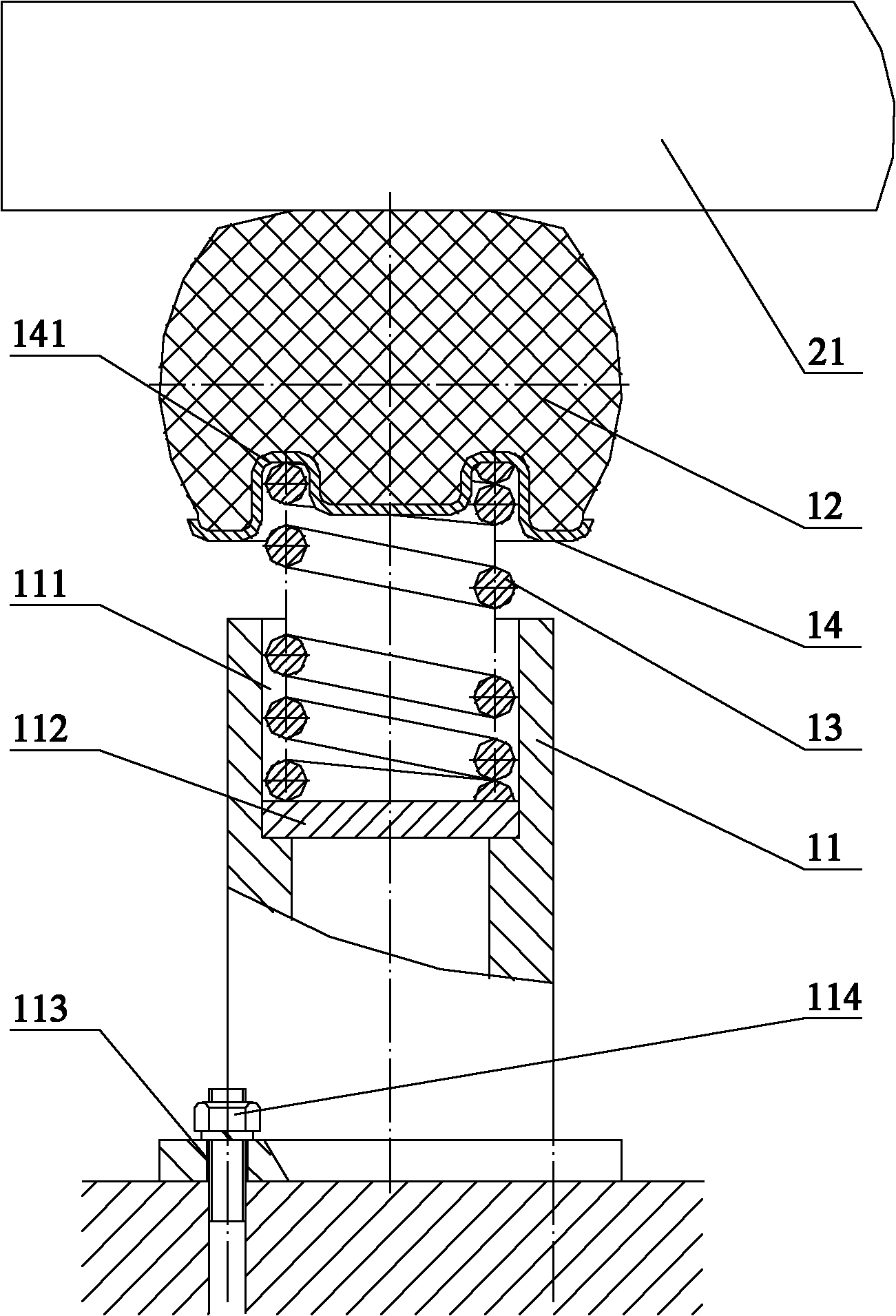 Vibratory stress relief equipment and vibration reduction bearing device thereof