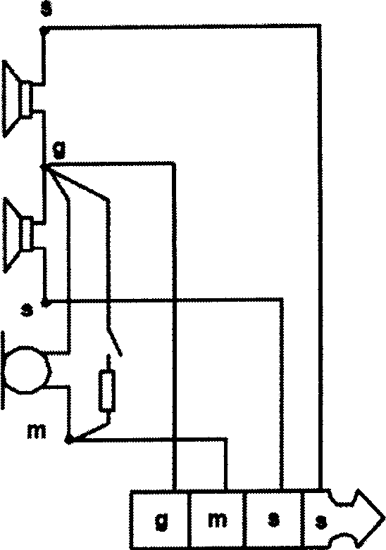 Signal switching method for internal and external microphone