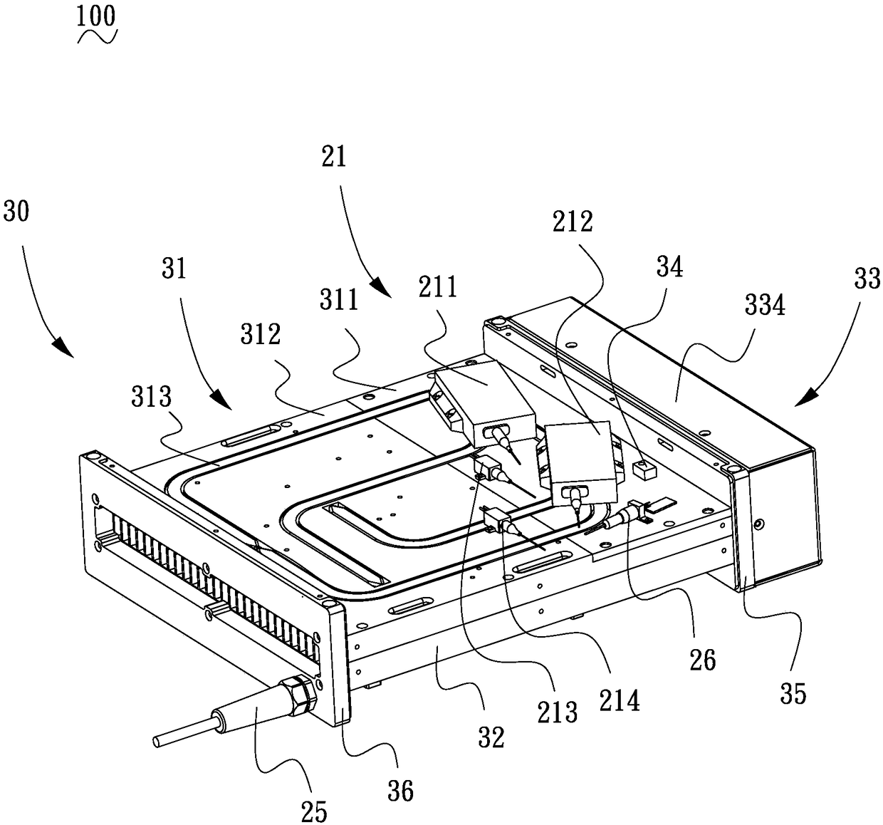 Optical fiber laser output device