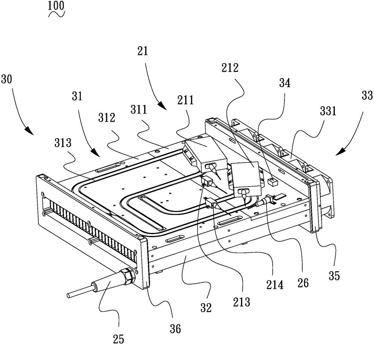 Optical fiber laser output device