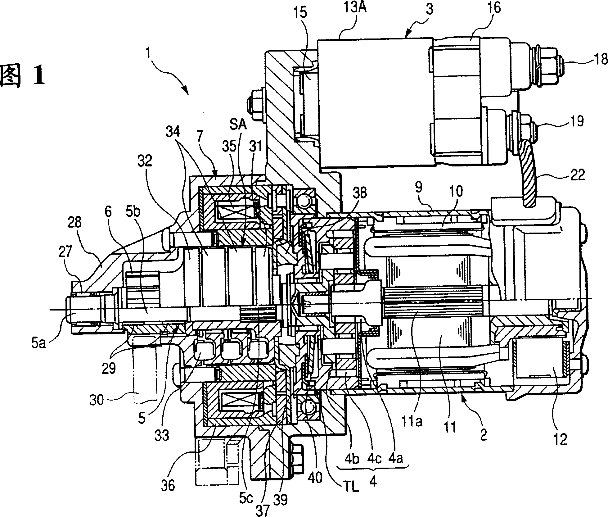 Engine common in joggle type