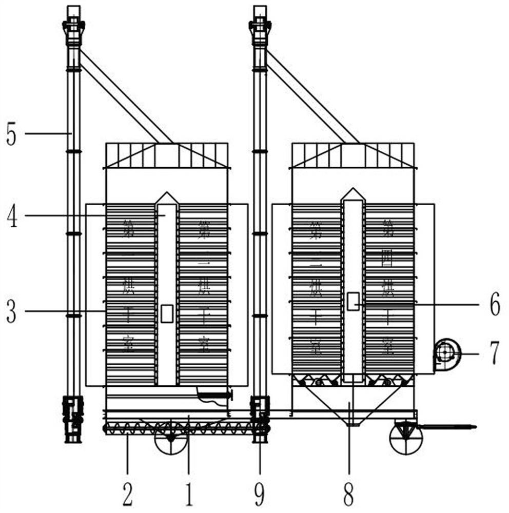 Movable grain drying device