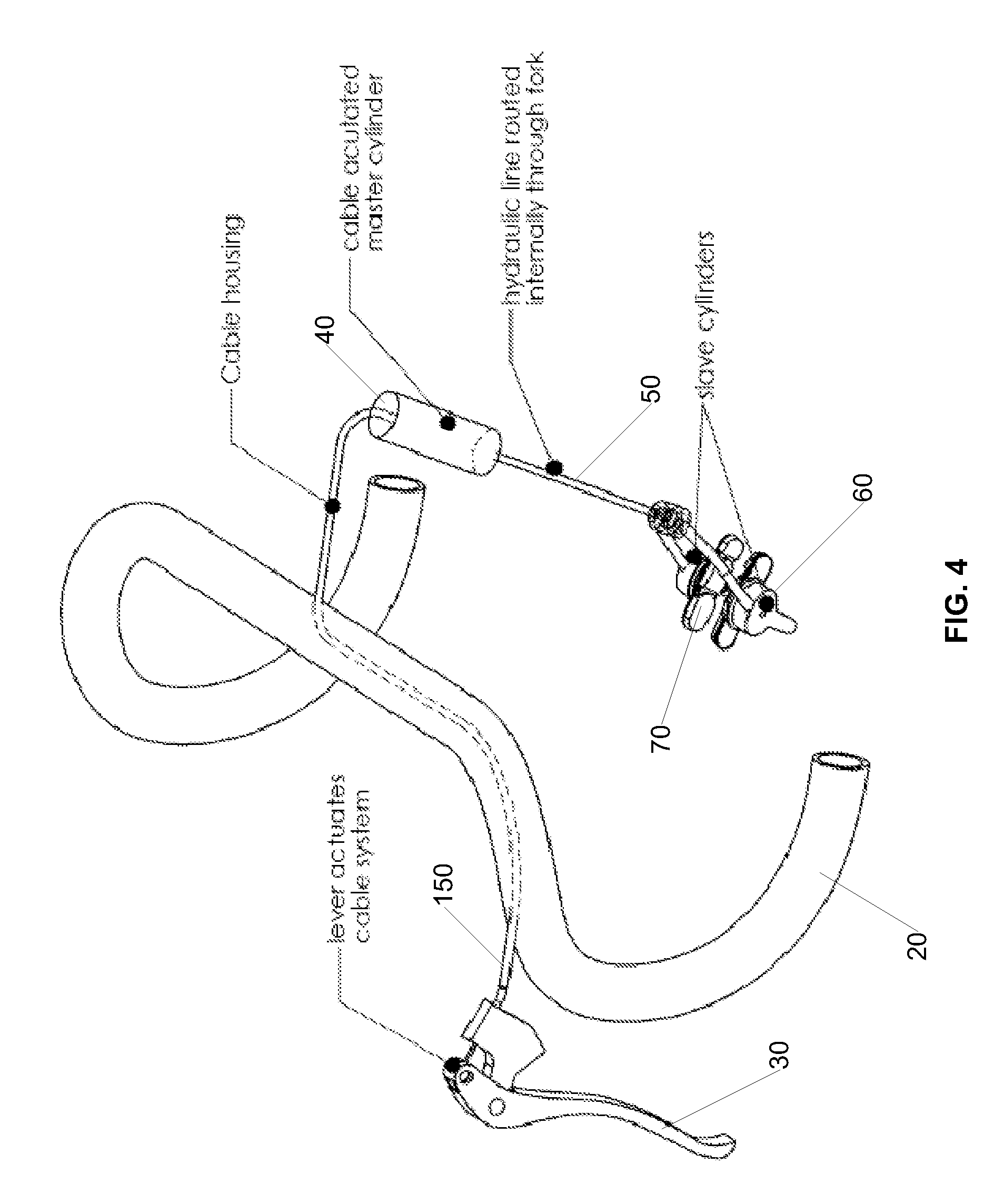 Frame Integrated Bicycle Brake System