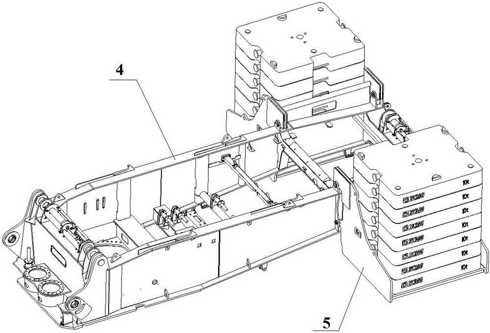 Counterweight connection structure for rotary table