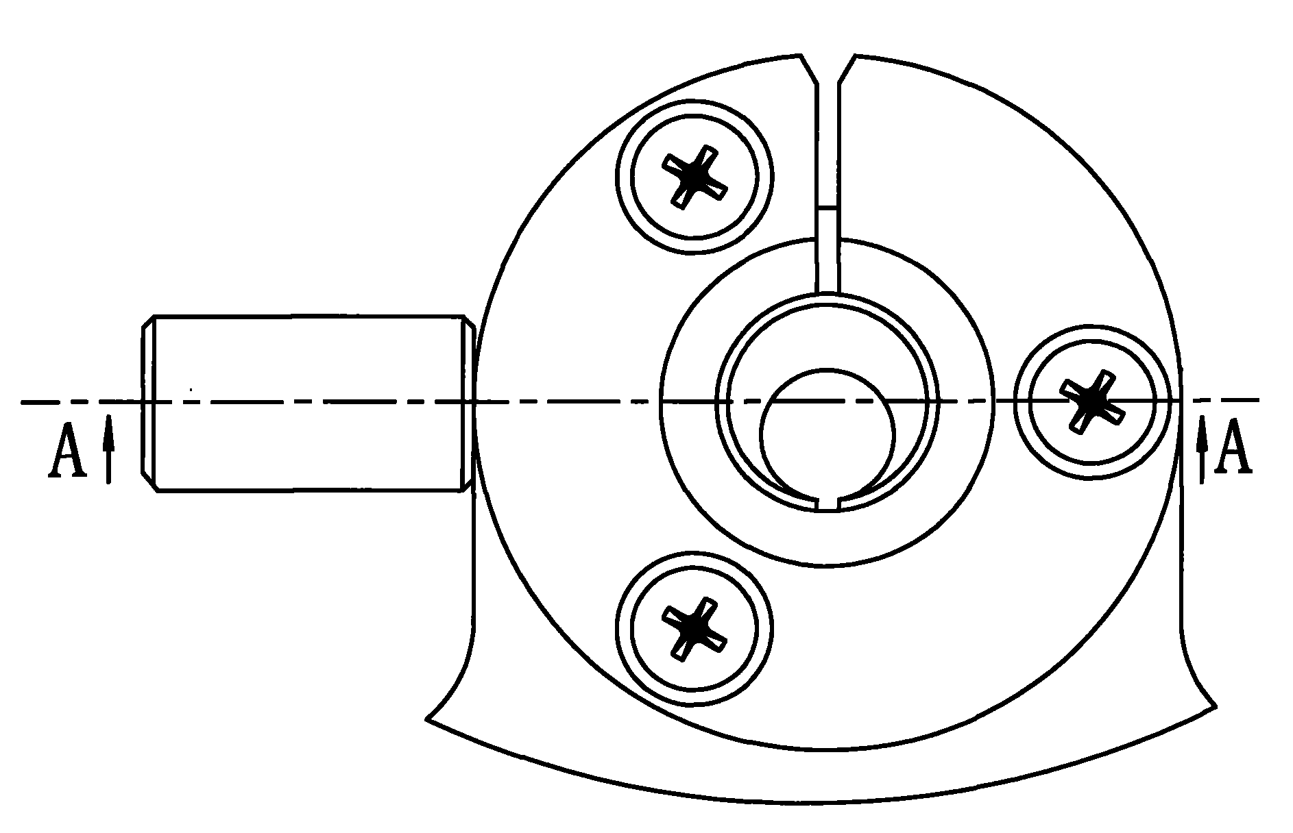 Nozzle device of linear cutting machine