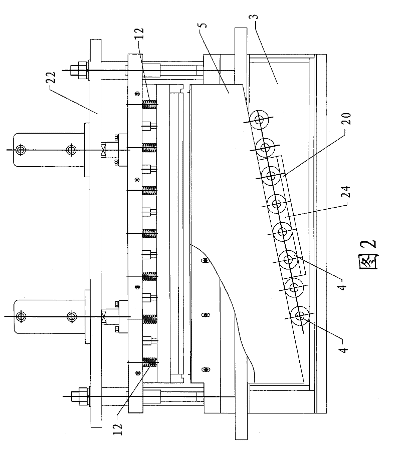 Push structure of forming device lower knife
