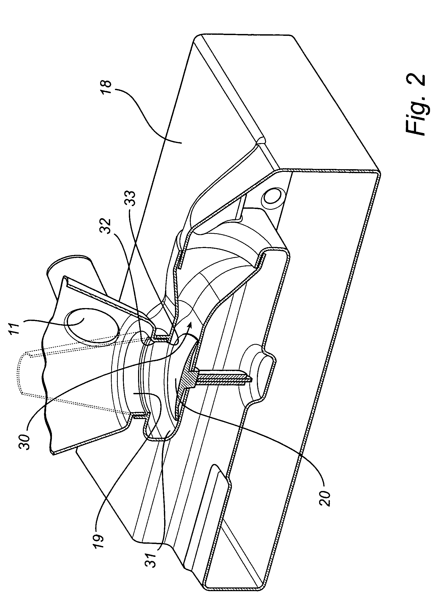 Outlet device for disinfection apparatus and method for liquid transfer
