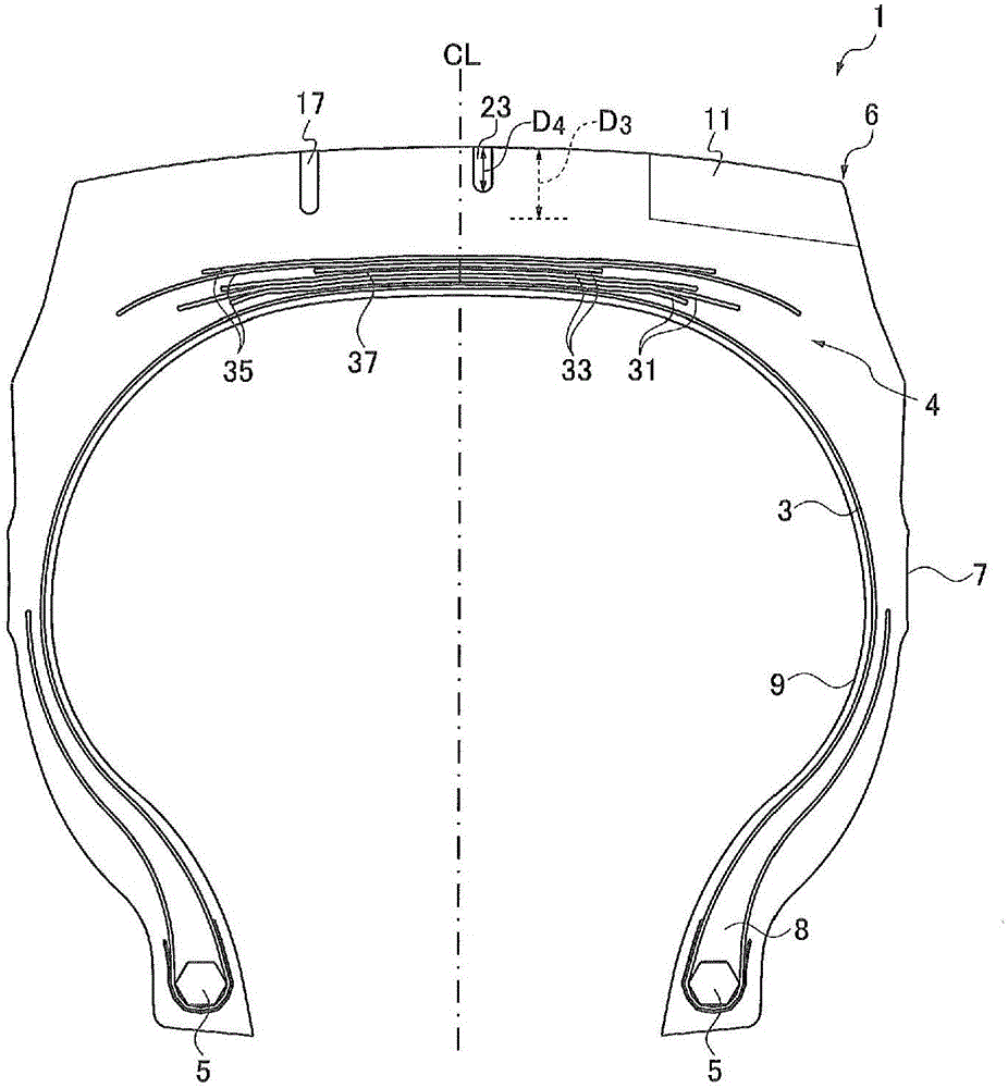 Heavy duty pneumatic tire