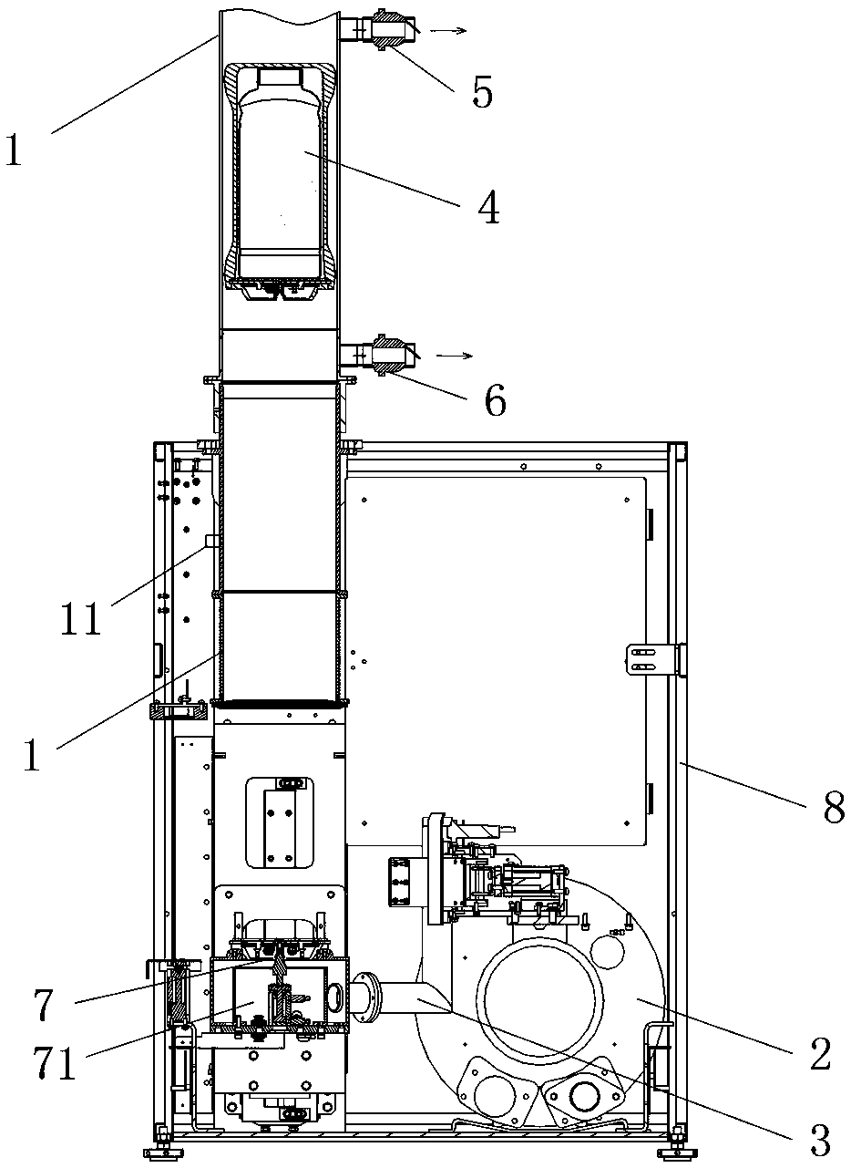 A buffer device for material pneumatic conveying system